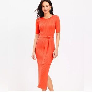 LOFT Ribbed Elbow Sleeve Maxi Dress Soft & Flattering Fit! Small petite